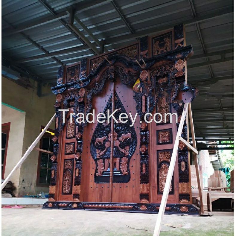 Wood Art Carved Teak Wood Door Frame