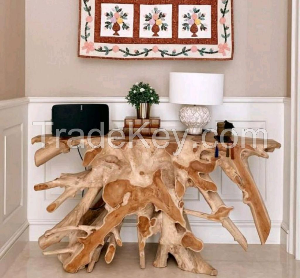 Unique Abstract Teak Root Console Table Console Table