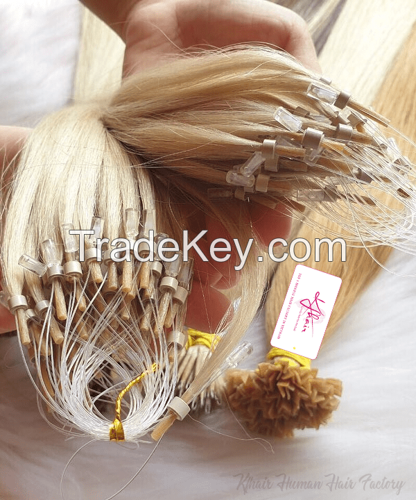 Keratin tips/ Clip ins hair extentions KFhair factory Vietnam