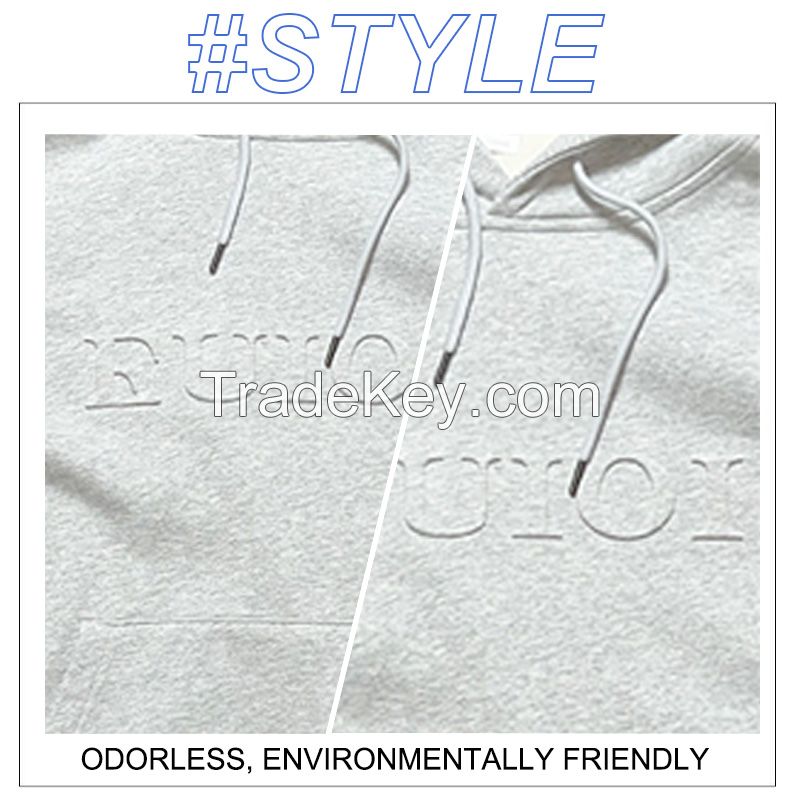 Steel Embossed Label Custom Hoodie