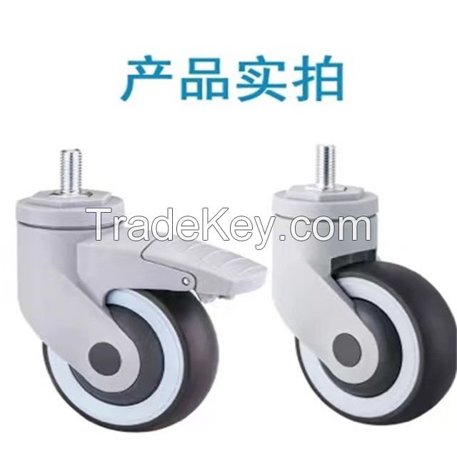 Supply Aluminum Alloy Medical Wheel Plate Activities, Medical Wheel Manufacturers, Screw Universal Brakes