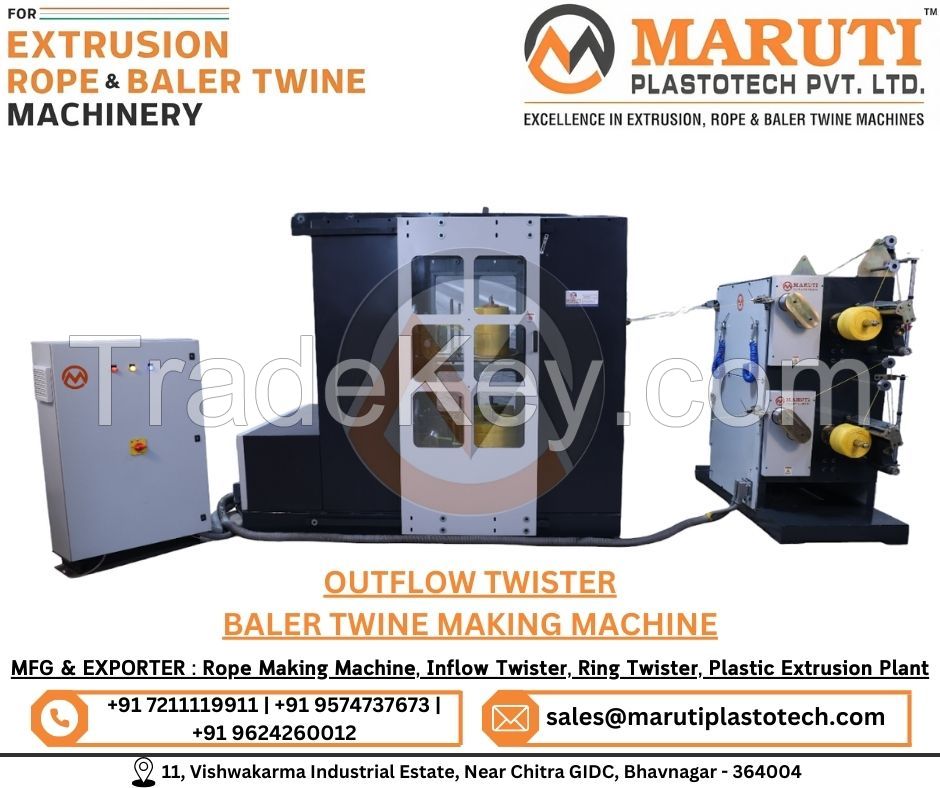 Best Outflow Twister Machine Manufacturer In India.