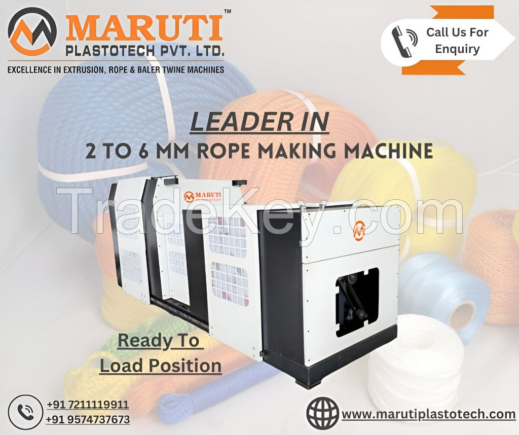 Best 2-6 MM Rope Making Machine Manufacturer In India.