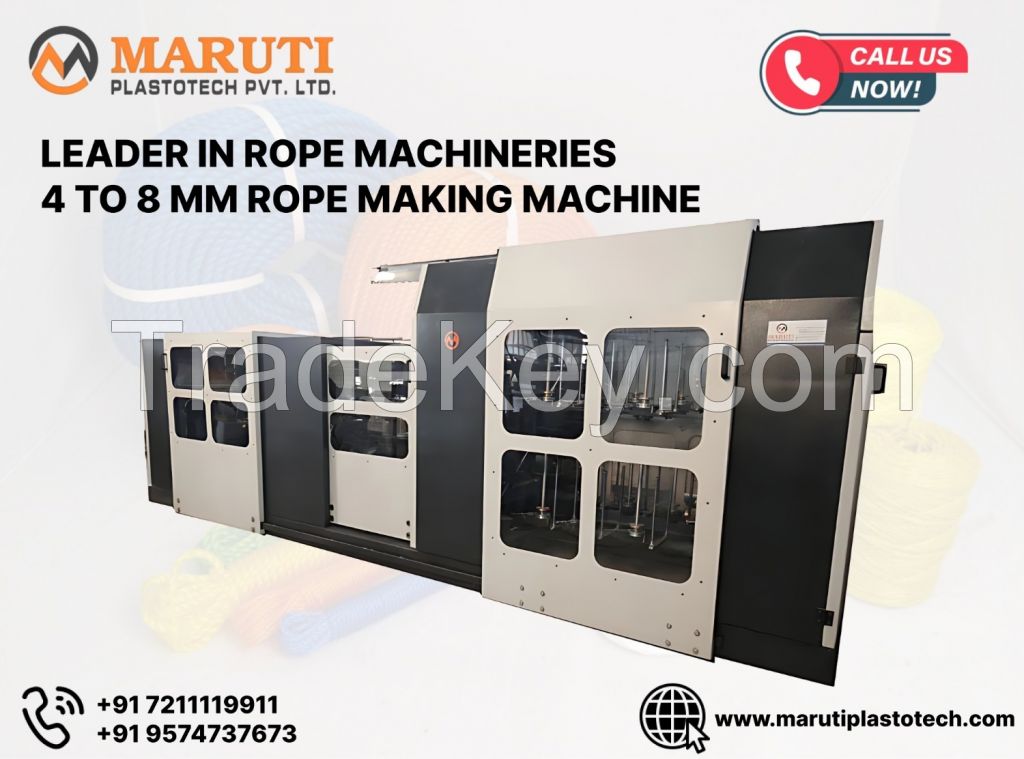 Best 4-8 MM Rope Making Machine Manufacturer In India.