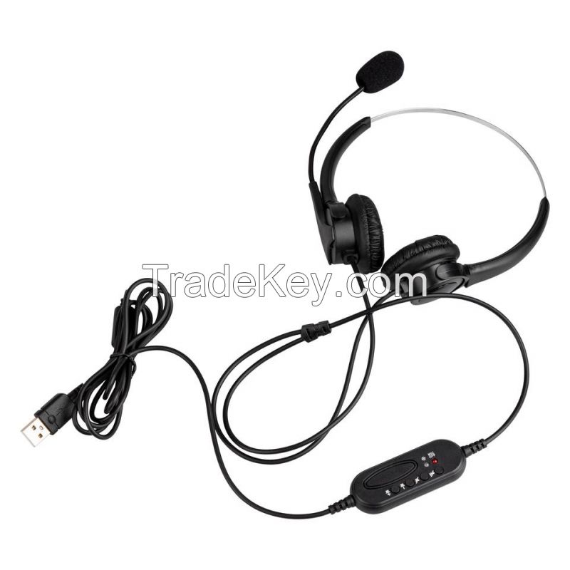 USB Wired Business Call Center Earphones - C106