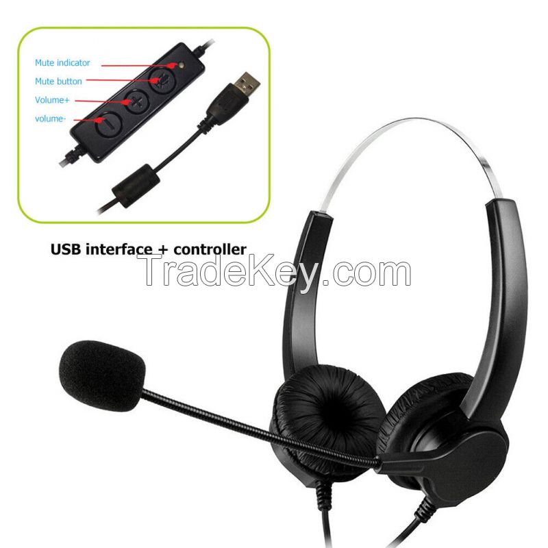 Call Center Earphones Supporting Skype, Teams, Zoom - C106