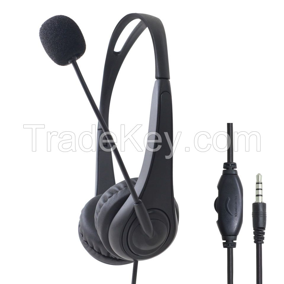 Call Center Headphones Supporting Skype, Teams, Zoom - C100