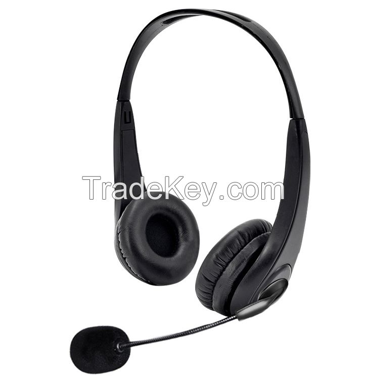 Call Center Headphones Supporting Skype, Teams, Zoom - C100