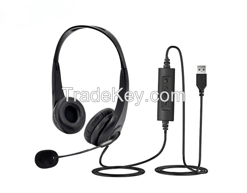 ENC Wired Call Center Headphones - C100