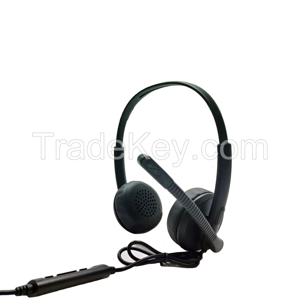 Call Center Headsets Supporting Skype, Teams, Zoom - C105