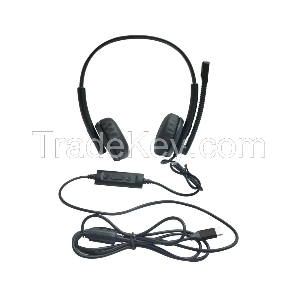 USB Wired Business Call Center Headsets - C105
