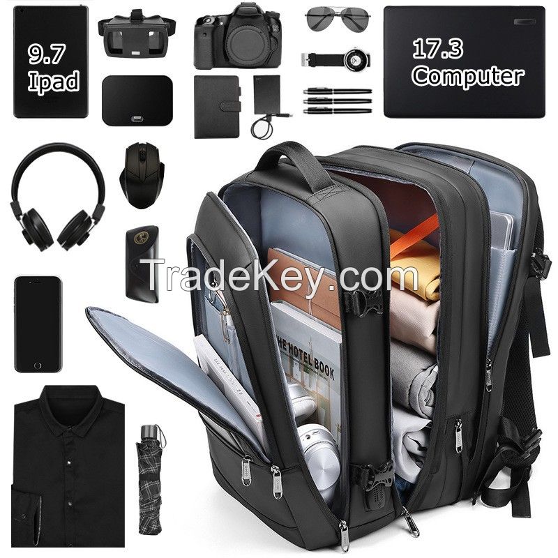 Large capacity backpack men's waterproof extended computer backpack