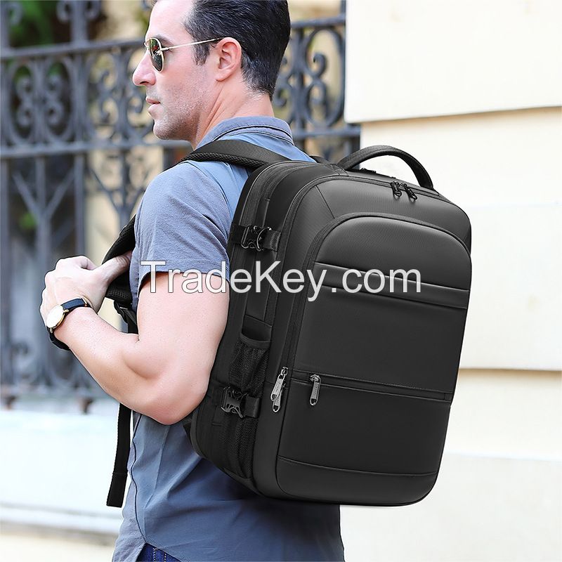 Large capacity backpack men's waterproof extended computer backpack