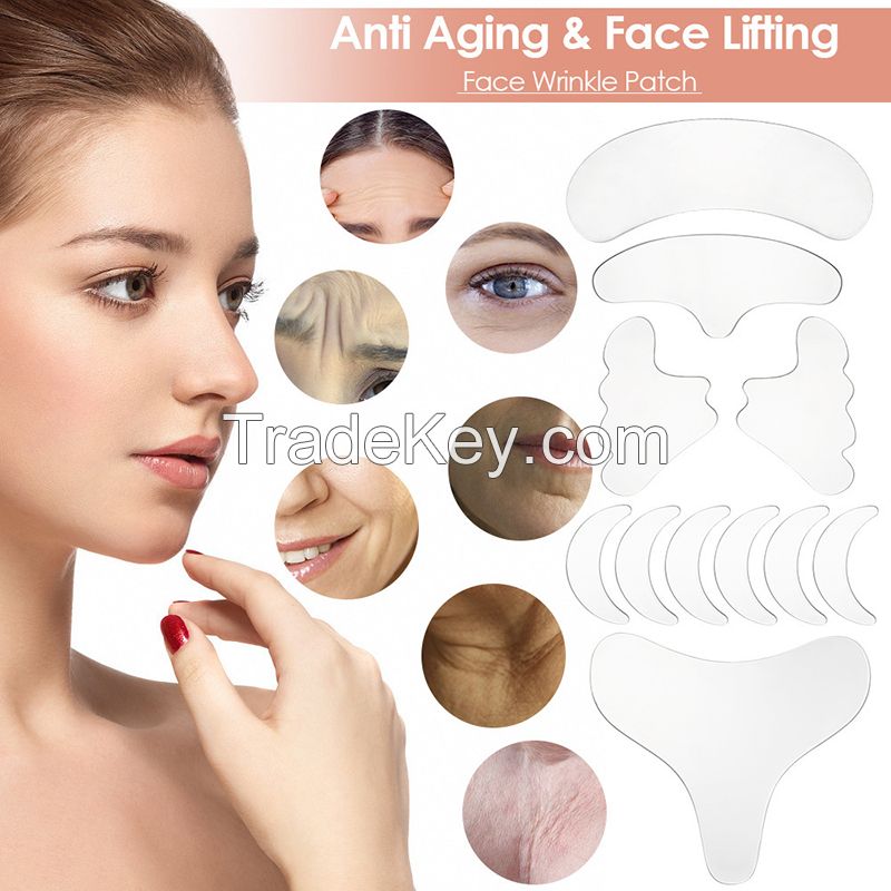 Anti Wrinkle Silicone Pad Face Patches GEL pads for wrinkle removal stickers