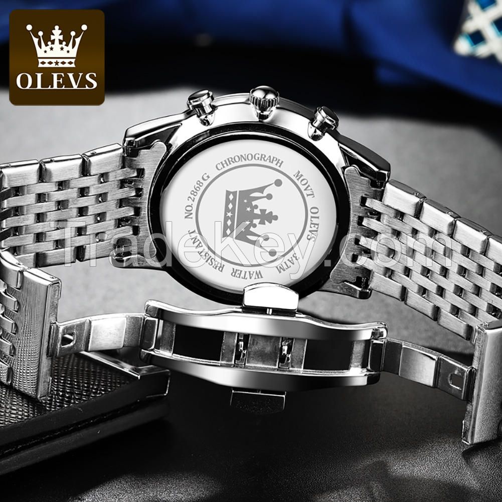 OLEVS Luxury Brand 2868 Quartz Watch Luxury Diamond Watches For Men Hot Sell Fashion Montre Homme Watch