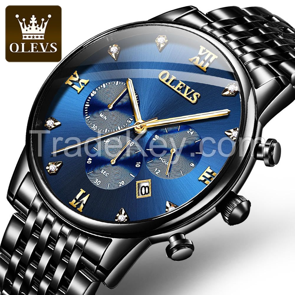 Olevs Luxury Brand 2868 Quartz Watch Luxury Diamond Watches For Men Hot Sell Fashion Montre Homme Watch