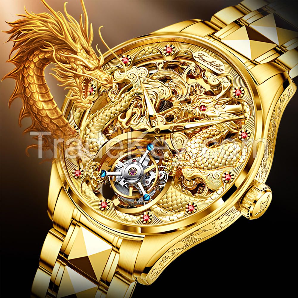 OUPINKE 3176 Forsining China Factory High Quality Luxury Men Mechanical Automatic Skeleton Watch for Wristwatch Man