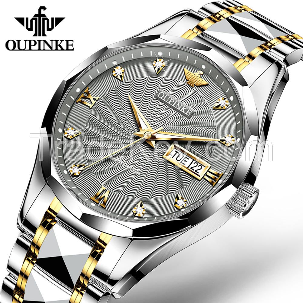 Oupinke 3169 Men  Watch Luxury Men Wrist Brand  Formal Dress All Stainless Steel Simple Men&#039;s Mechanical Watch