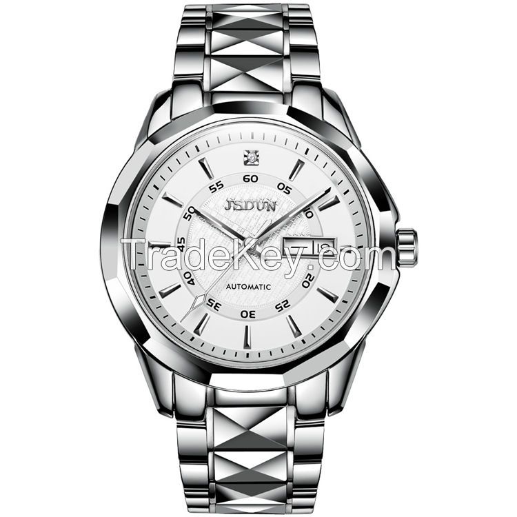 JSDUN8014 New Design Luxury Men Imported Movement Stainless Steel Bracelet Width 20mm Commercial Length 20cm Mechanical Watch