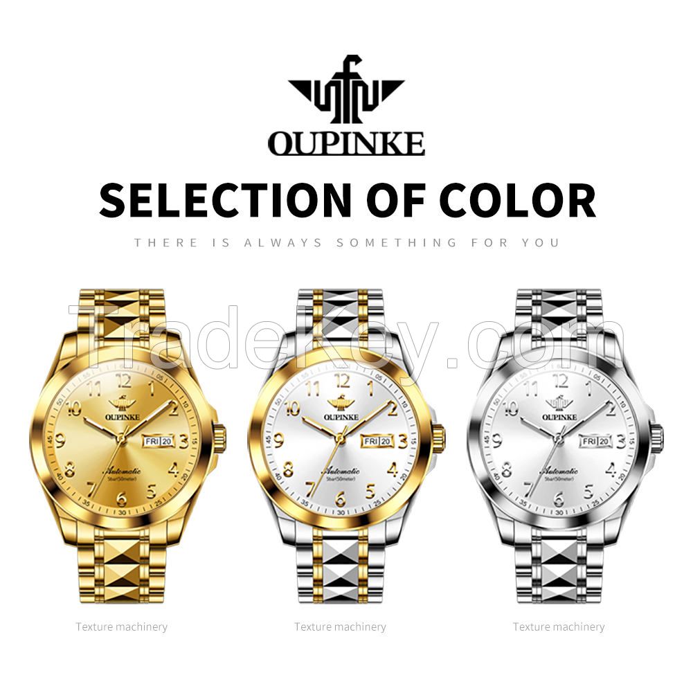 OUPINKE 3228  Top Brand Luxury Customize logo fashion  Waterproof Luminous Sport Casual Watches wrist watch automatic watch