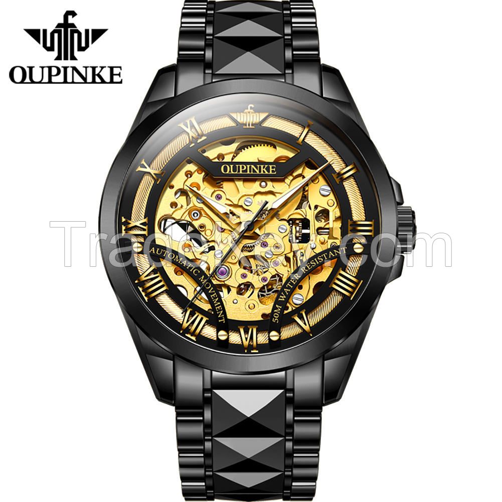 Oupinke 3210 The New Listing Wrist Tourbillon Sapphire Crystal Style Mens Watches Automatic Mechanical Luxury Brand men watch