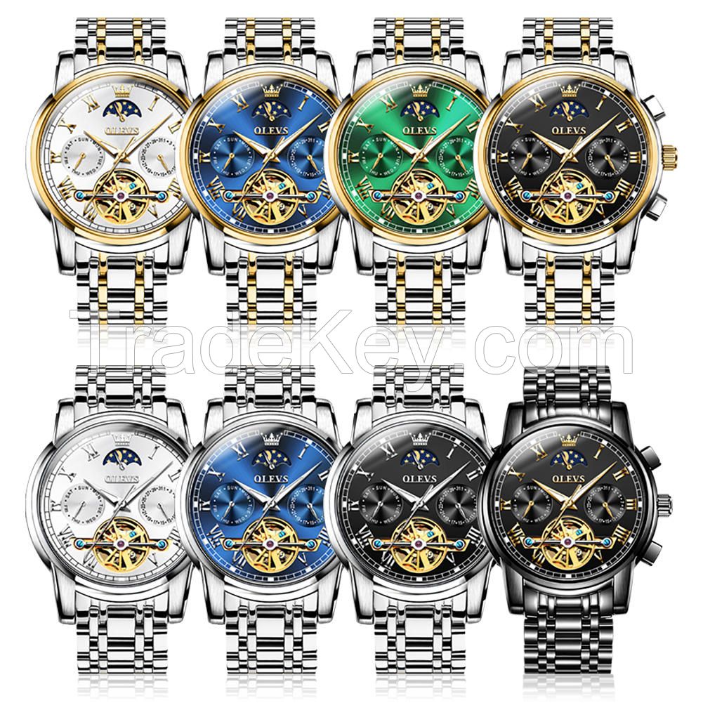 Custom LOGO Watch From China Factory Alloy Material Water Resistant Feature Wrist Men Watch Luxury OLEVS Mechanical Clock