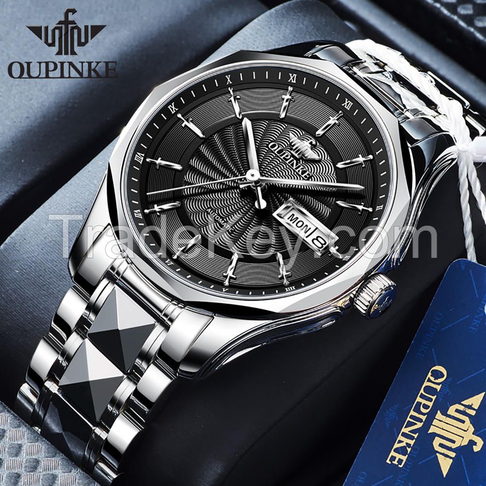 OUPINKE 3172 oem Custom Luminous watches automatic men luxury watches men wrist automatic Mechanical watch