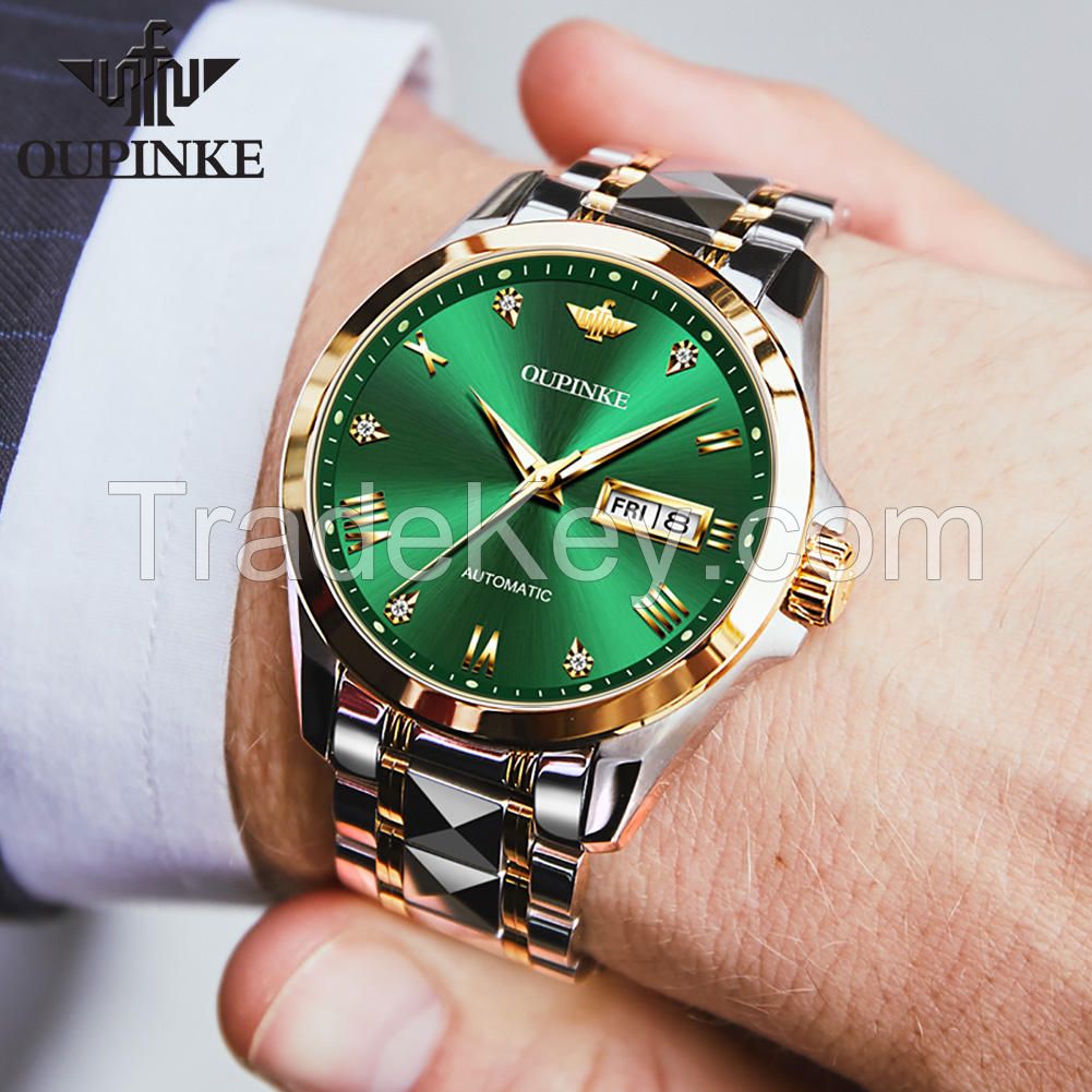 OUPINKE 3171 Watch Men Simple Brand Multi-function stainless steel Automatic Mens Mechanical Watches Men