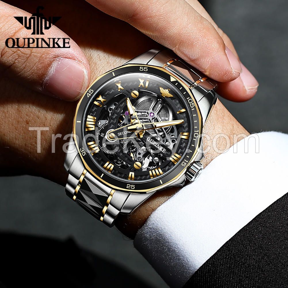 Oupinke 3178 High Quality Watch Stainless Steel Strap Men Automatic Luxury Brand Men&#039;s Oem  Mechanical Watch Man Wrist