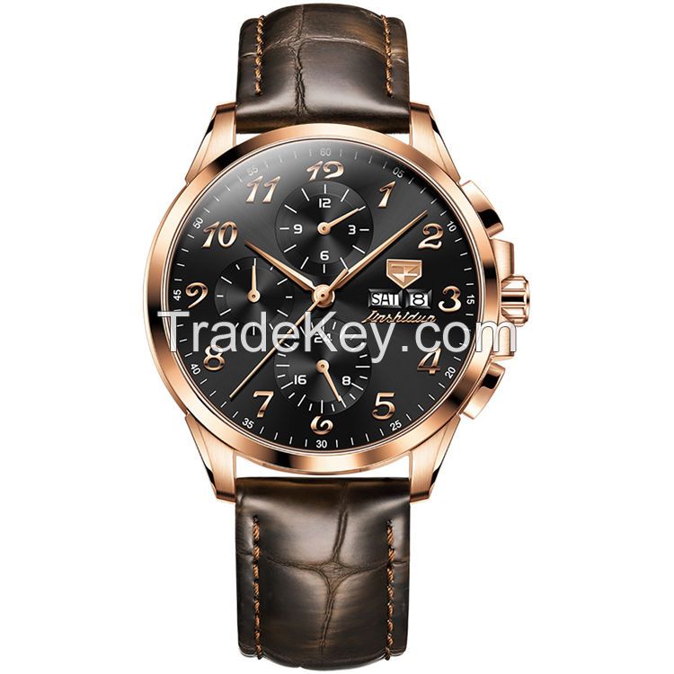 JSDUN8914 Good Quality Coated Glass Original Movement Stainless Steel  Waterproof Mechanical Wrist Watch