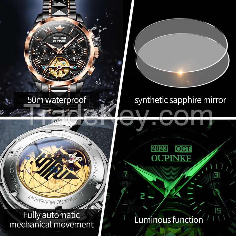 OUPINKE 3236 Automatic Best Brand Quality Wrist High-quality Fashionable Ready To Ship Mens Mechanical Watches Watch