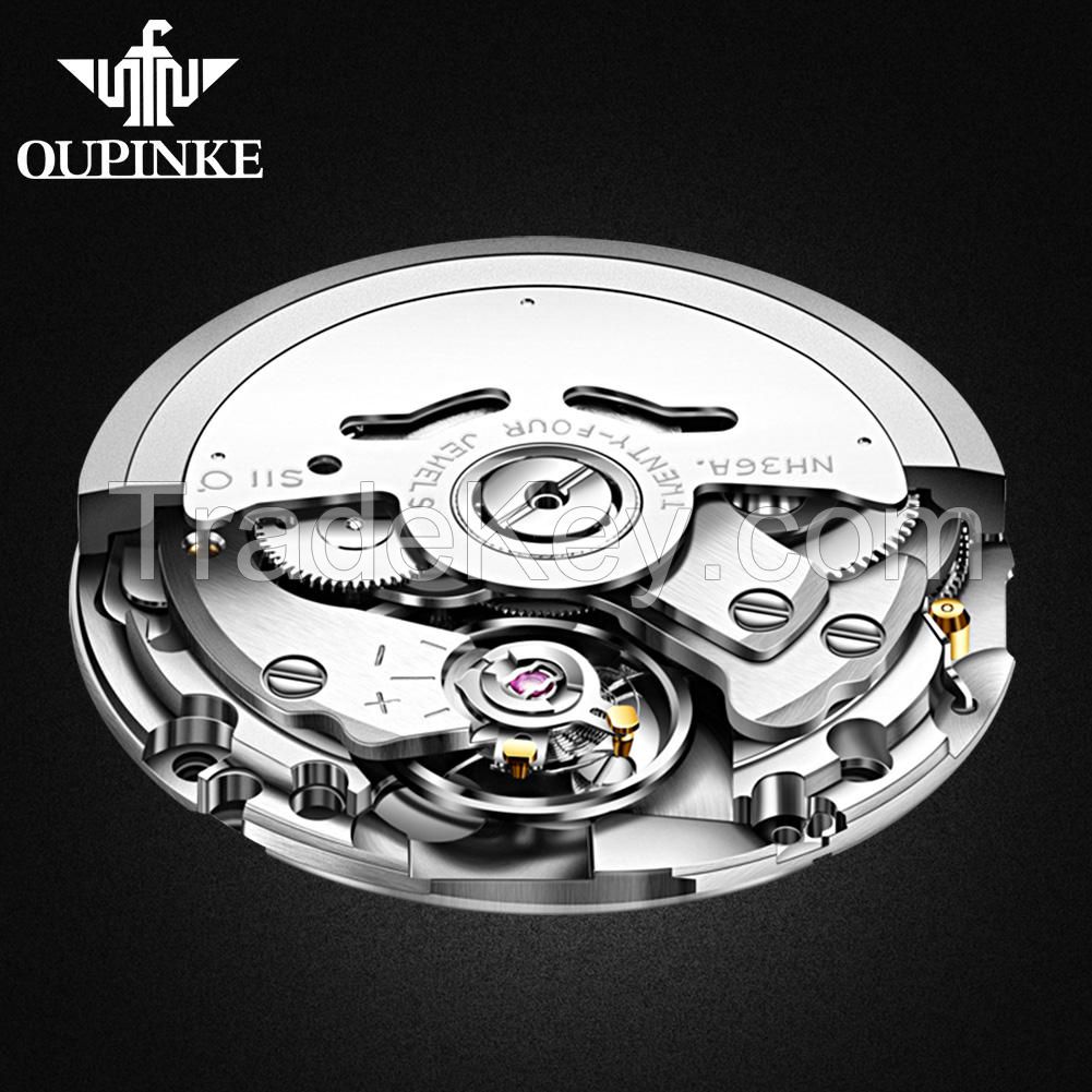 OUPINKE 3171 Watch Men Simple Brand Multi-function stainless steel Automatic Mens Mechanical Watches Men