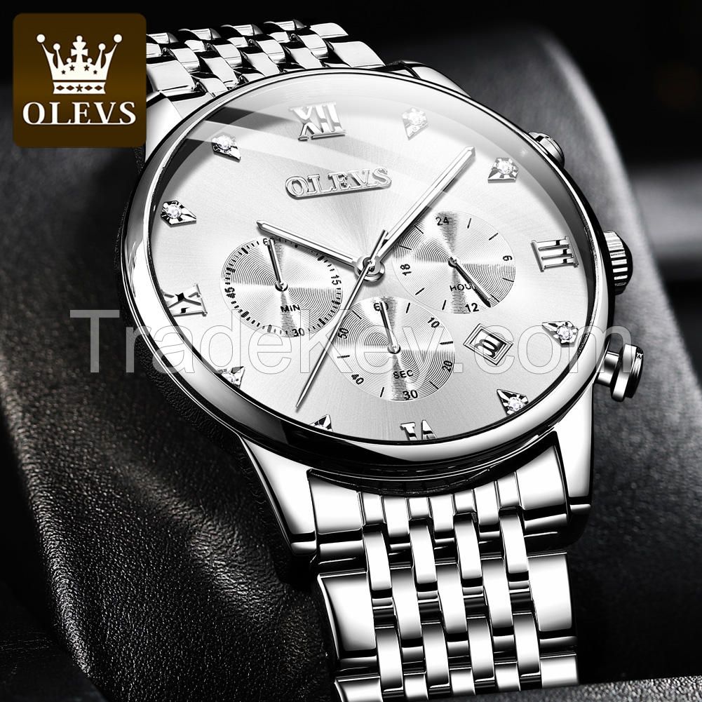 OLEVS Luxury Brand 2868 Quartz Watch Luxury Diamond Watches For Men Hot Sell Fashion Montre Homme Watch