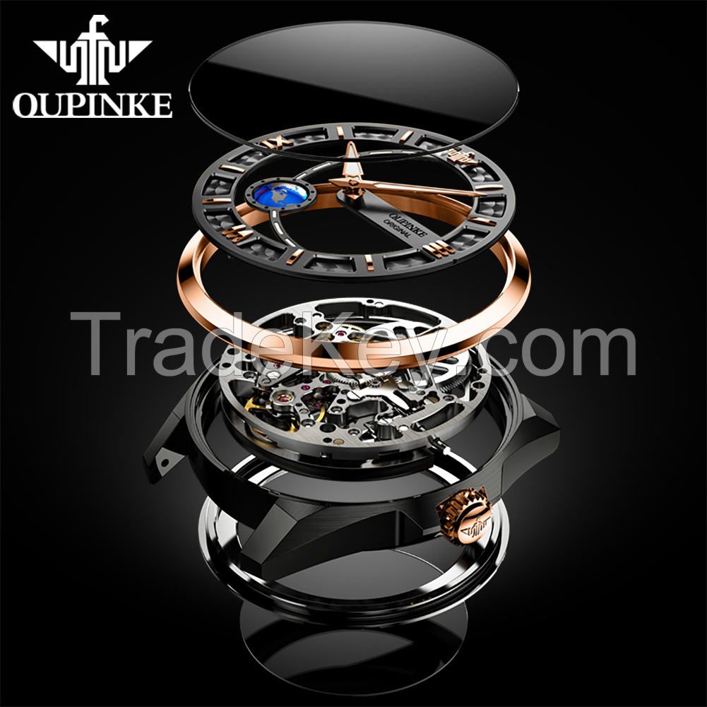 Oupinke3268 wrist luxury digital fashion Automatic movement  waterproof  classic sapphire mechanical mens watches