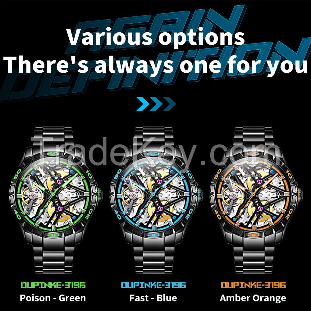 OUPINKE 3196 High Quality Original Day Date Luxury Watch Sport Dive Wrist Watches Automatic Mechanical Watch For Men