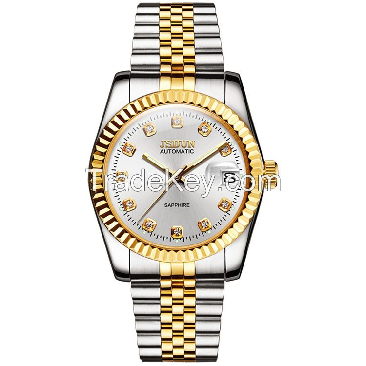 OLEVS Brand 2868 Men Quartz WristWatch Water Resistant Stainless Steel Analog Diamond Luxury Watch For Men Made In Shen Zhen