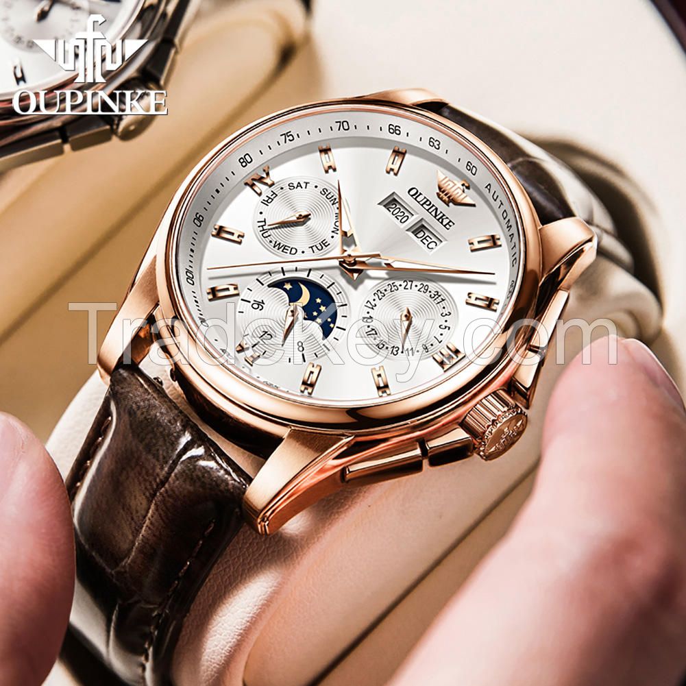OUPINKE 3189 Watch  Fashion luxury men&#039;s wristwatches Automatic mechanical watch men