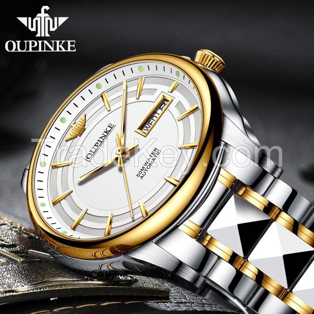 Oupinke 3170 Custom Oem Mechanical Fashion Luxury brand Men wrist Watch New Arrival Automatic Luxury Skeleton Mechanical Watch