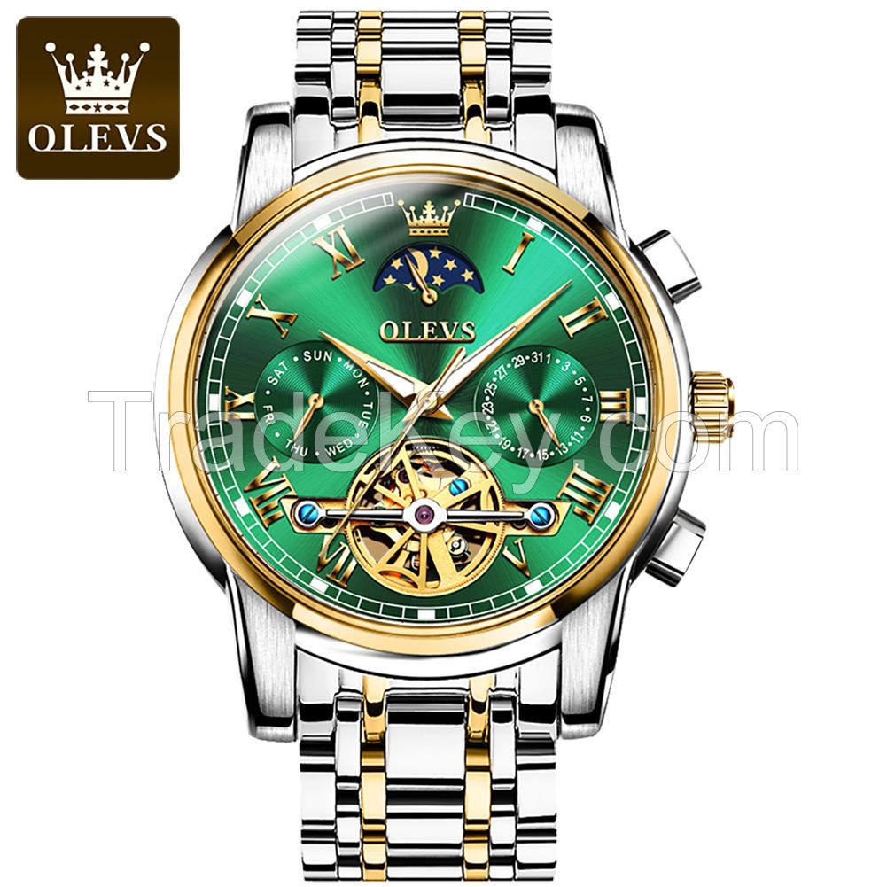 Custom LOGO Watch From China Factory Alloy Material Water Resistant Feature Wrist Men Watch Luxury OLEVS Mechanical Clock