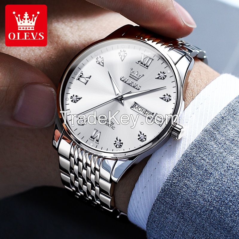 OLEVS 6673 Factory Direct Wholesale Luxury Automatic Machinery Men's Watch Night Glow Fashion Watch Men's Watch