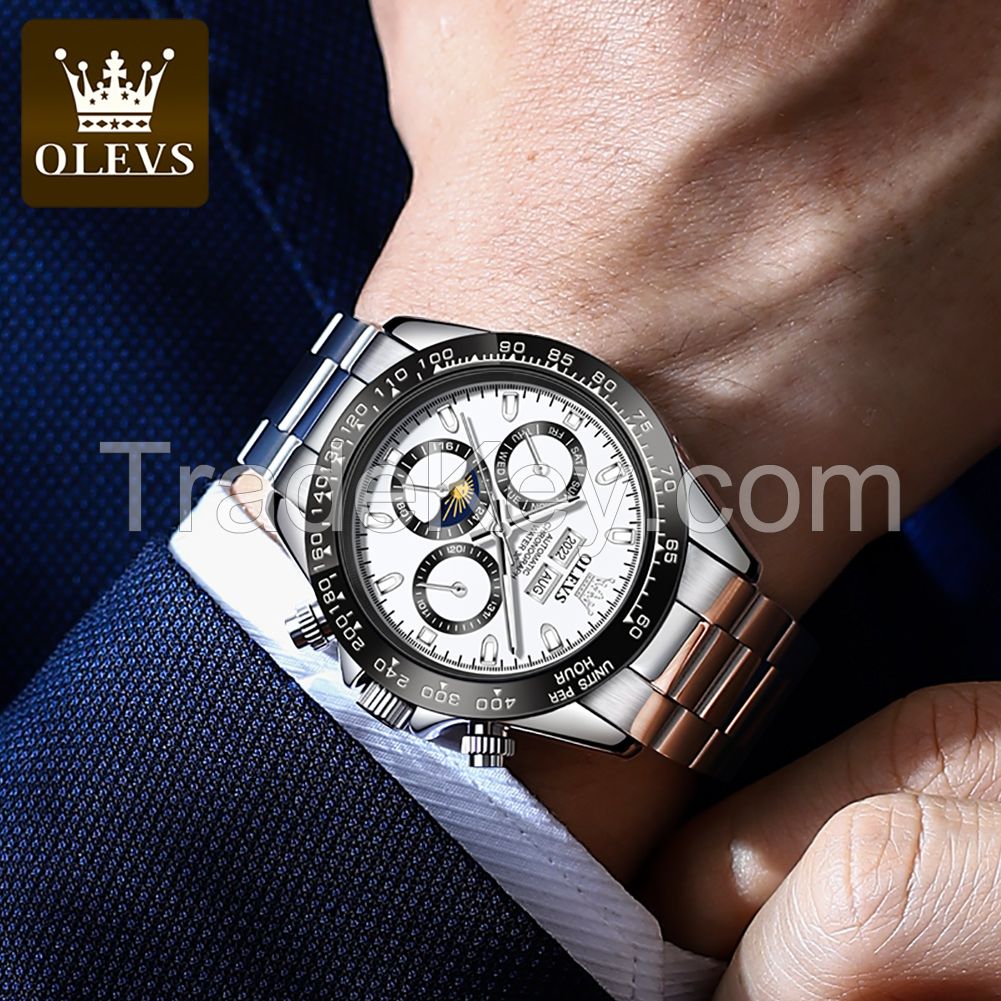 OLEVS 6654 Luxury Mechanical Watches Branded High Quality Seagull Movement Automatic Watch For Men