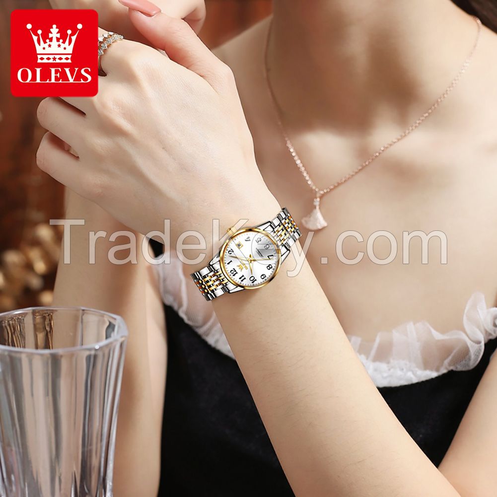 OLEVS 6666 Watch luxury fashion ladies watches stainless steel Strap women Automatic Watches