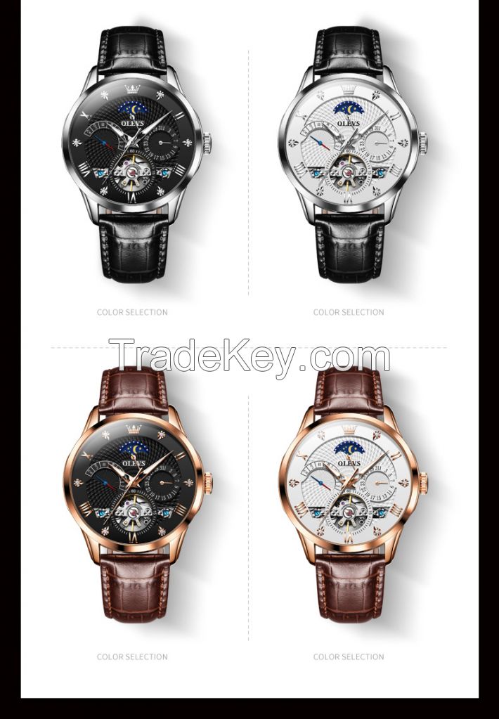 OLEVS 6652 Hot Sale Classic Luminous Business wholesale  High Quality Movement Automatic Mechanical Sports watch for men