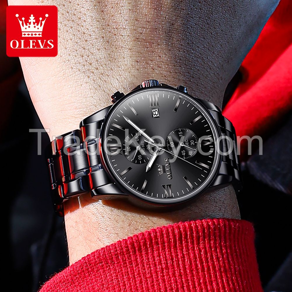 OLEVS 2886 Popular New Style Brand Casual Sport Quartz Mens Watches Luxury Stainless Steel Watch