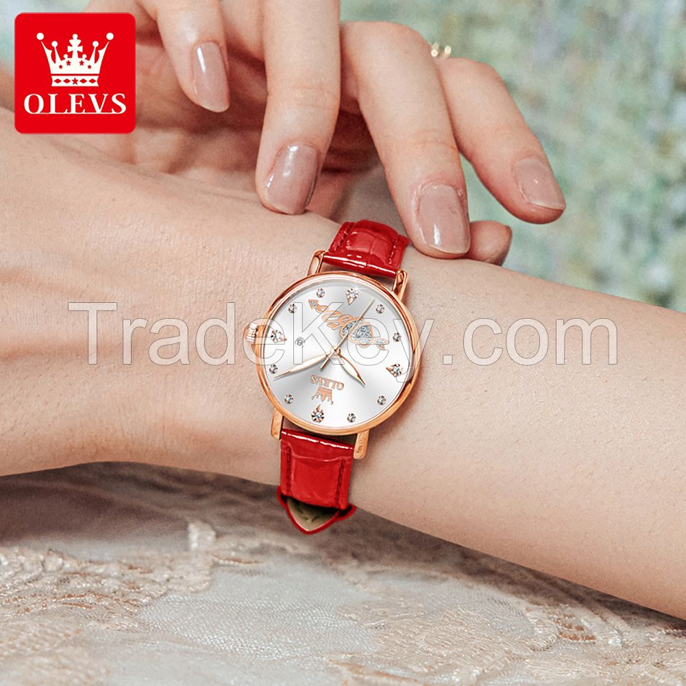 olevs 5509 Rose gold milanese  private label high quality  strap milanese loop for Wrist Watch Quartz Lady Women