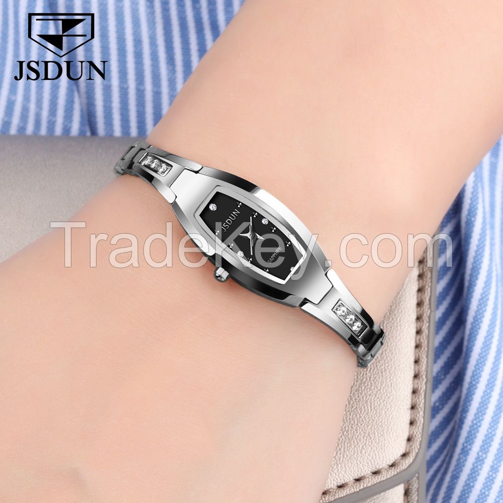 JSDUN 6530 Wrist Square Women's Watch Welcome custom logo women's watch Quartz brand new luxury alloy coated glass