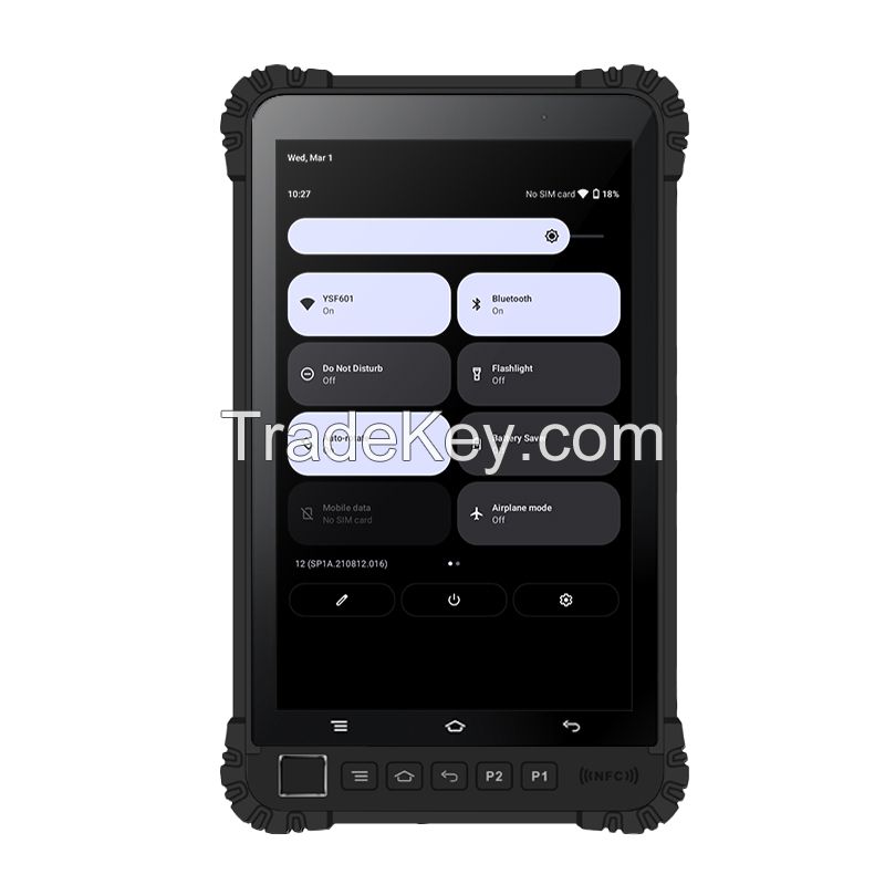 8inch Android 12 rugged tablet PC with GPS and fingerprint support GMS and code scanning