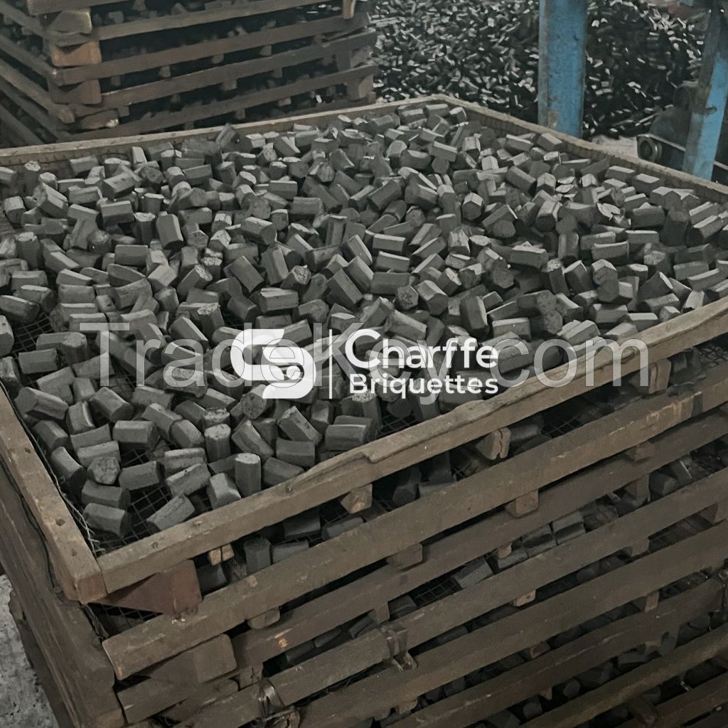 Hexagonal Coconut Shell Charcoal Briquettes