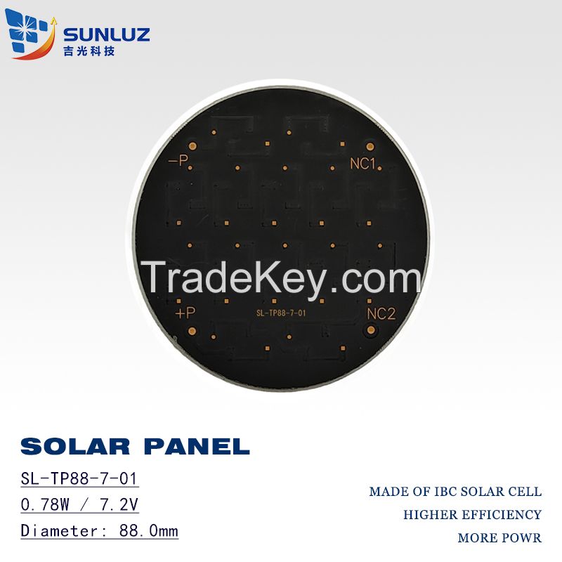 Circular solar panelï¼ŒRound solar panel, 0.78W 7.0V