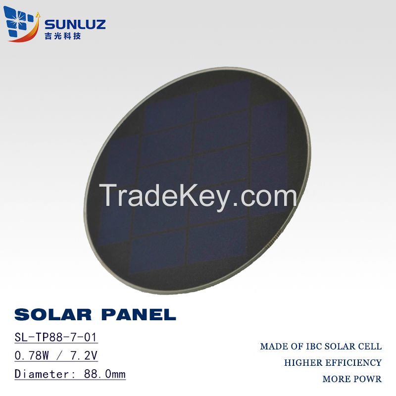 Circular solar panelï¼ŒRound solar panel, 0.78W 7.0V